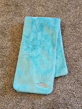 The North Face Aqua Blue Fuzzy Scarf